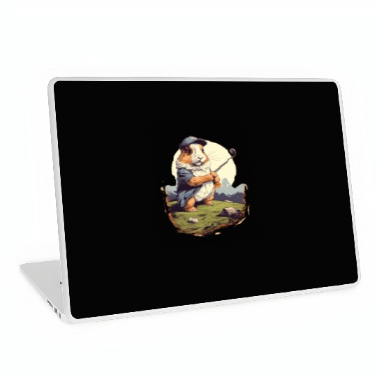 Golfer Guinea Pig Golf Club Golfing Golf Player Laptop Skins