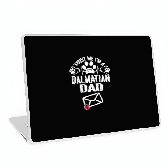 Vintage Dalmatian Dad Laptop Skins