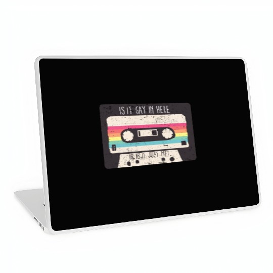 Is It Gay Here LGBTQ Ally Trans Gay Pride Rainbow Laptop Skins