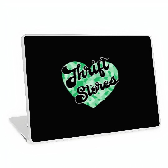 Thrift Stores green camo heart Laptop Skins