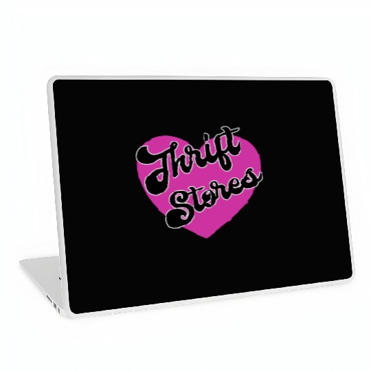 Thrift Stores pink heart Laptop Skins