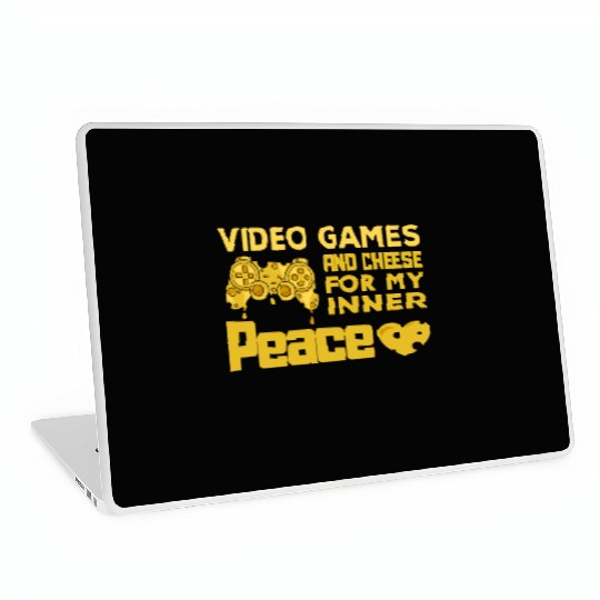 Video Games Gaming Cheese Love Gift Laptop Skins