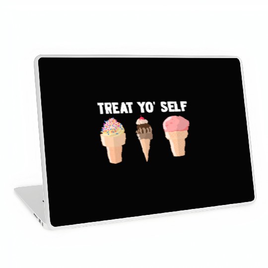 Ice Cream Treat Yo' Self Summertime Sherbet Gelato Laptop Skins