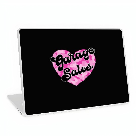 Garage Sales pink camo heart Laptop Skins