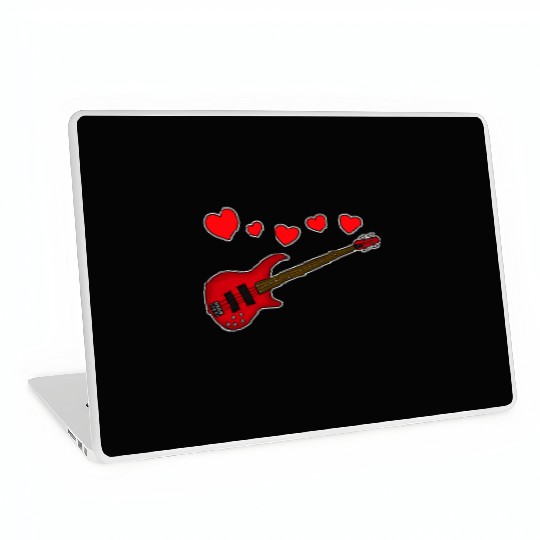Valentines Bass Guitar Bassist Wedding Musician Laptop Skins
