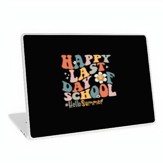 Groovy Happy Last Day Of School Teacher Student Laptop Skins