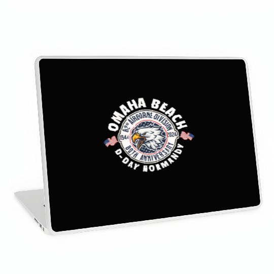 Omaha Beach airborne division 80th anniversary Laptop Skins