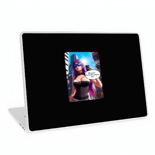 Cyberpunk Waifu Influencer Design 5 Laptop Skins