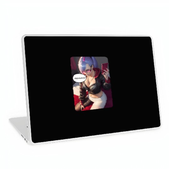 Cyberpunk Waifu Influencer Design 4 Laptop Skins
