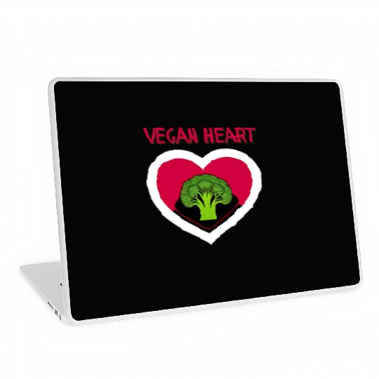 Vegan heart, broccoli heart Laptop Skins