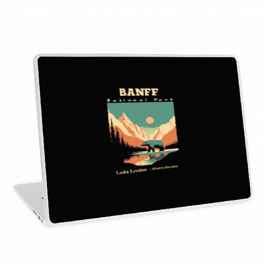 Vintage Retro Canadian Banff National Park Laptop Skins