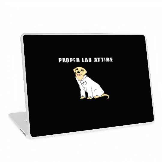 Proper Lab Attire Laboratory Dog Pun Science Laptop Skins