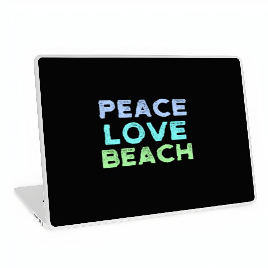 Peace Love Beach Distressed Laptop Skins