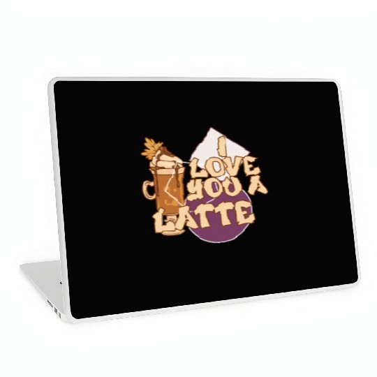 I Love You A Latte Couples Romance Laptop Skins