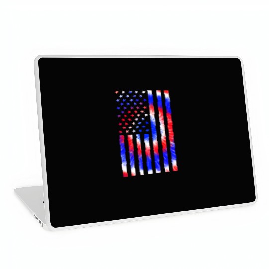 American Flag Cat Lover LGBT Pride Month Feline Laptop Skins