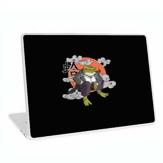 Japanese frog in Yakuza gangster costume Laptop Skins