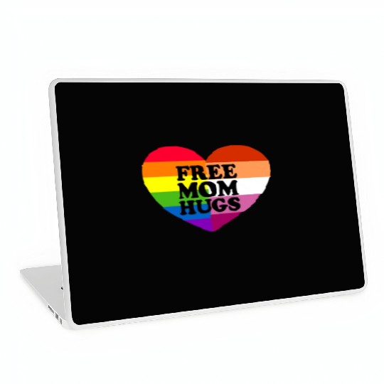 Free Mom Hugs Gay Pride Lesbian Flag LGBTQ Laptop Skins