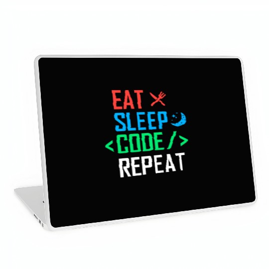 Eat Sleep Code Repeat Funny Programming Computer Laptop Skins