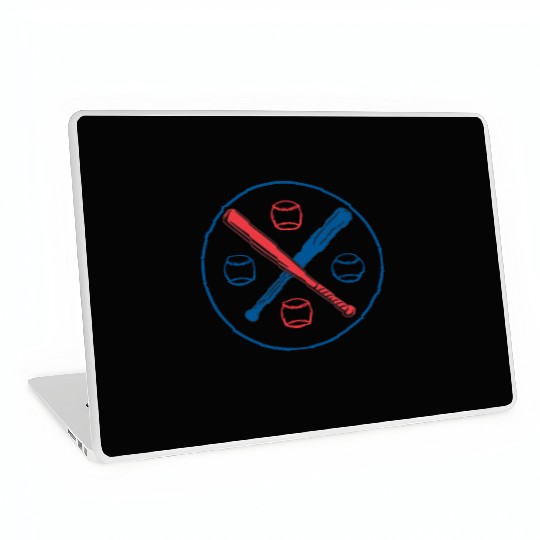 Baseball bat with ball design 2023 Laptop Skins