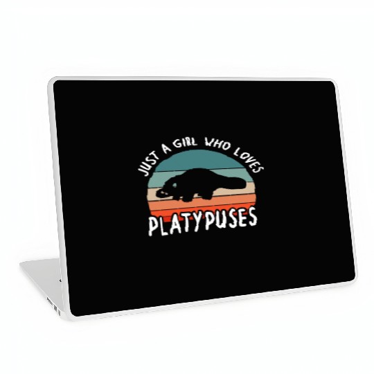 Girl Platypus Lover Illustration Animal Laptop Skins