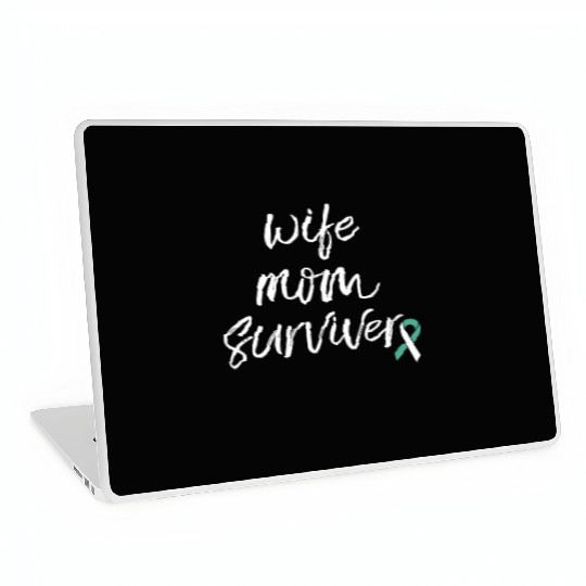 Cervical Cancer Awareness Products Ribbon Survivor Laptop Skins