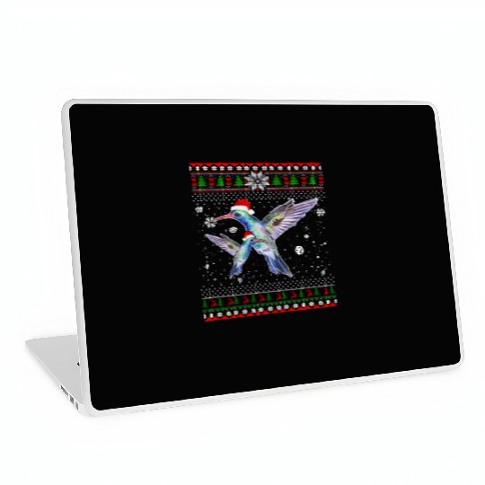 Hummingbird Farm Santa In Snow Ugly Laptop Skins