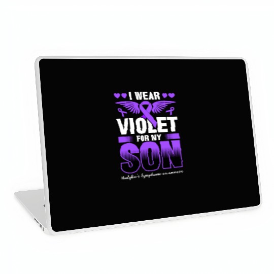 I Wear Violet For My Son Hodgkins Lymphoma Laptop Skins