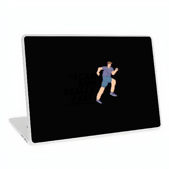 Jogging sprints running fitness marathon Laptop Skins