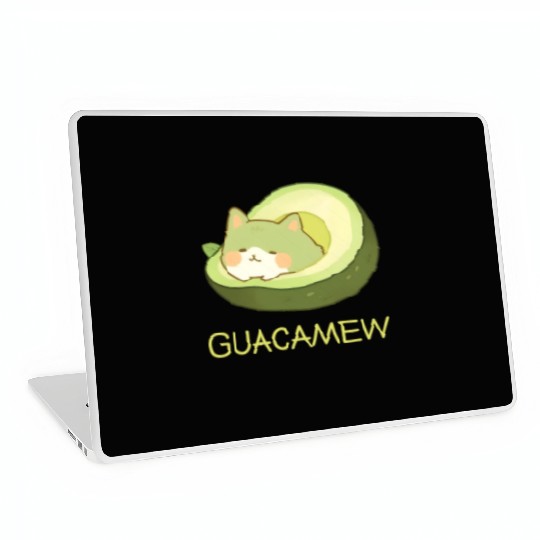 Guacamew Funny Avocado Kawaii Cat Lover Laptop Skins