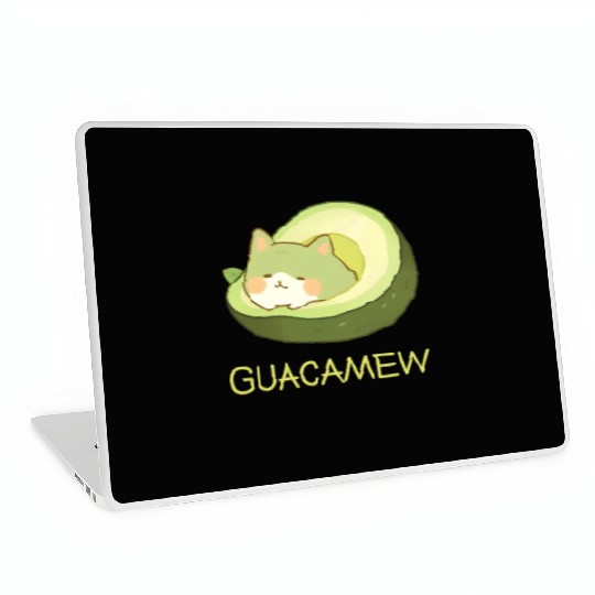 Guacamew Funny Avocado Kawaii Cat Lover Laptop Skins