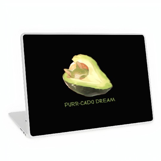 Purr-Cado Dream Funny Avocado Kawaii Cat Lover Laptop Skins