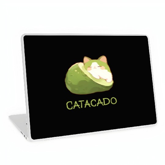 Catacado Funny Avocado Kawaii Cat Lover Laptop Skins