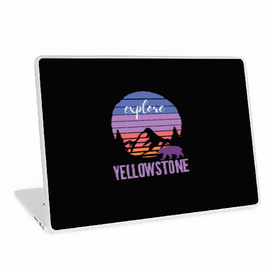 Cute Pink and Purple YStone Mountain Sunset Laptop Skins