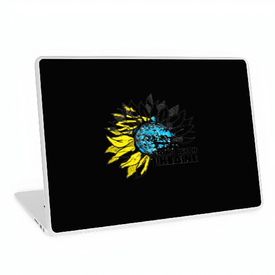 Sunflower Ukrainian Flag I Stand With Ukraine Ukra Laptop Skins