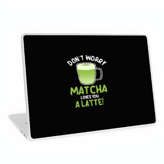 Funny Matcha Latte Pun Laptop Skins