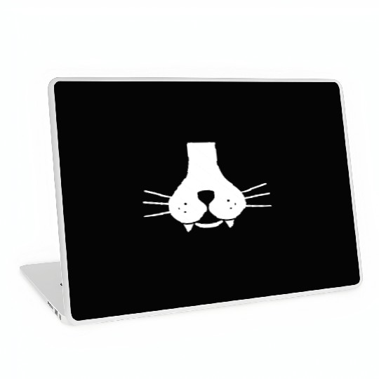 Meowy Cat Face Laptop Skins
