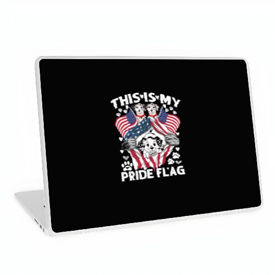 Dalmatian Pride Flag Laptop Skins