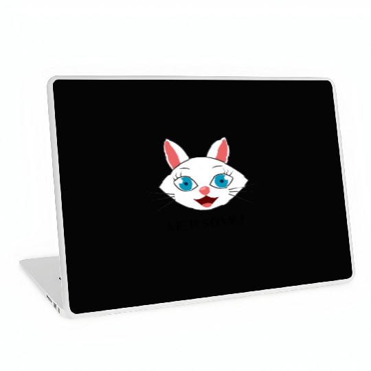 Mewsome White Cat Face Laptop Skins