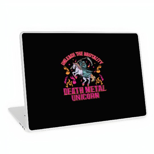 Goth Rock Satan Unicorn Festivals Death Metal Laptop Skins