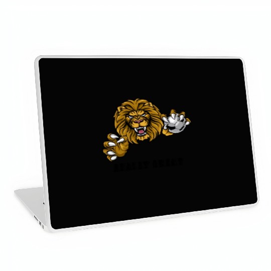 Lion football logo design in Laptop Skins cloths