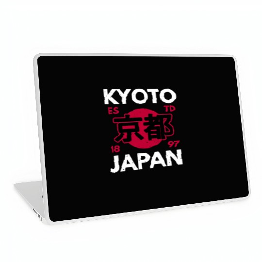 kyoto japan typography retro Laptop Skins