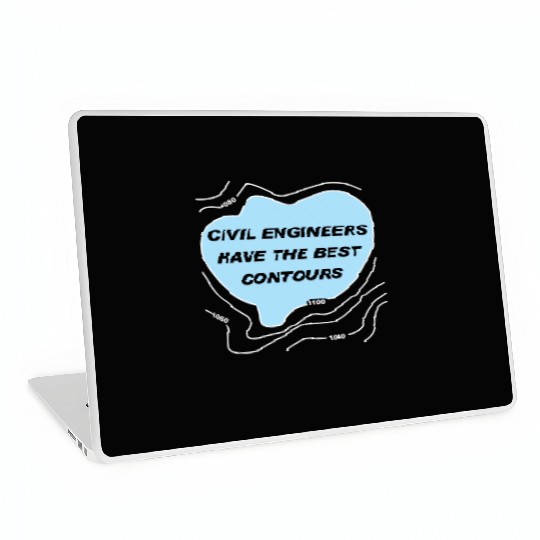 Civil Engineer Blue Contours White Lines green Laptop Skins