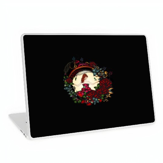 Princess in the rose garden in an Art Nouveau look Laptop Skins