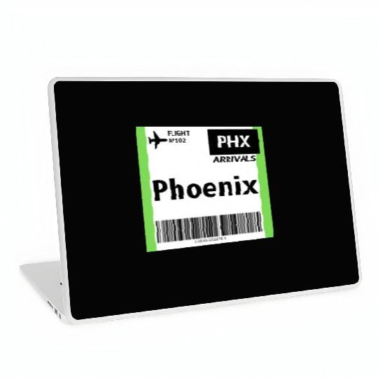 airplane ticket phoenix Laptop Skins