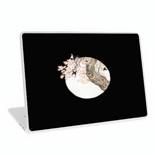 Katsushika Hokusai’s cherry tree'n birds Laptop Skins
