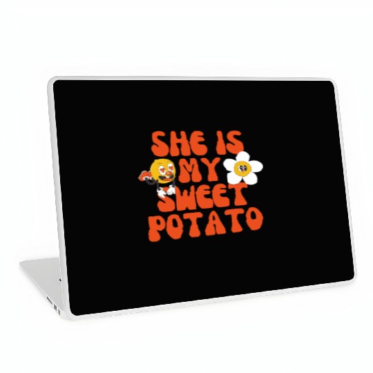 she is my sweet potato Laptop Skins