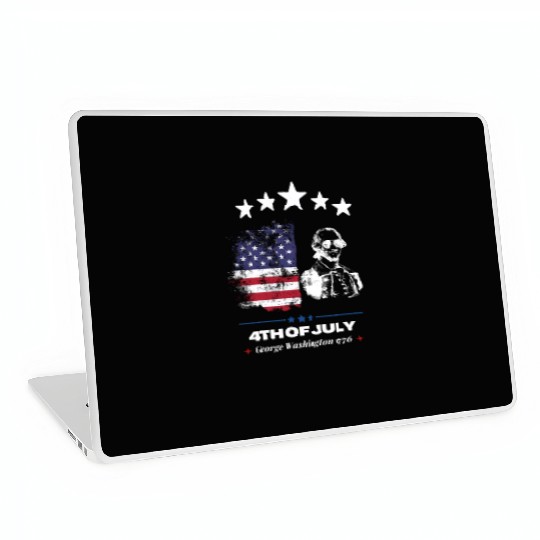 Happy 4th Of July Suck England George Washington Laptop Skins