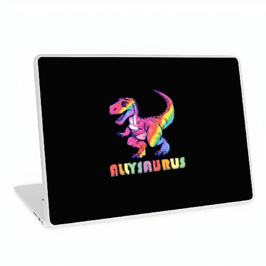 Allysaurus LGBT Transgender Dino Rainbow Lesbian Laptop Skins