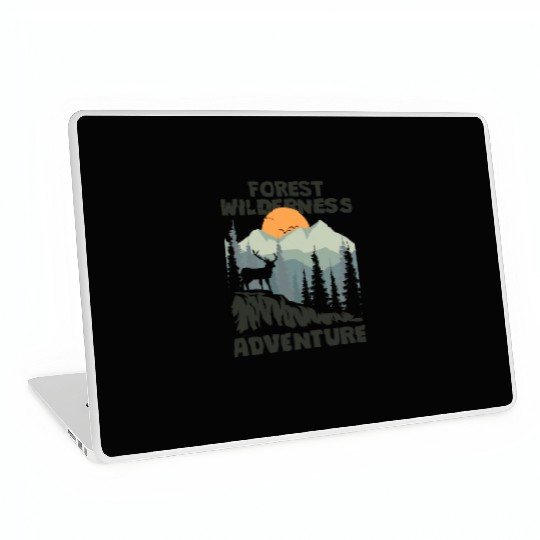 forest wilderness adventure deer mountain Laptop Skins