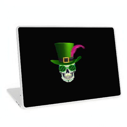 Sugar Skull Saint Patricks Day Of Dead Laptop Skins
